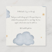 Graue und beige Wasserfarbendusche Begleitkarte (Rückseite)