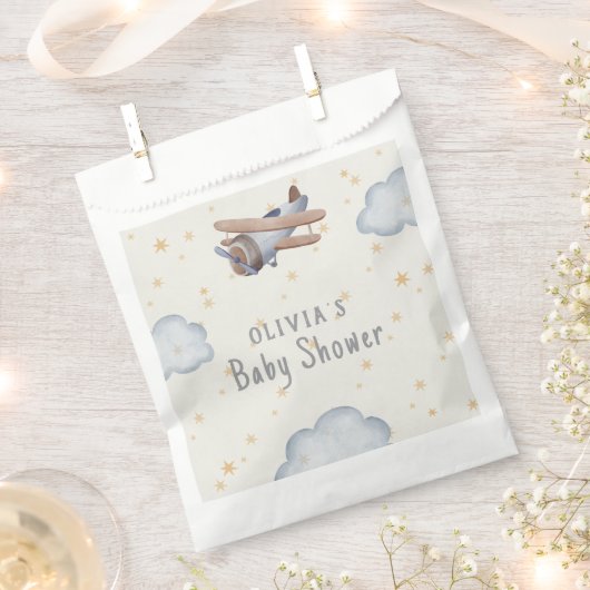 Graue und beige Wasserfarbendusche Geschenktütchen (Ausgeschnitten)