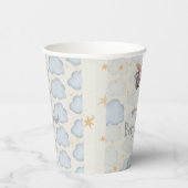 Graue und beige Wasserfarbendusche Pappbecher (Rechts)