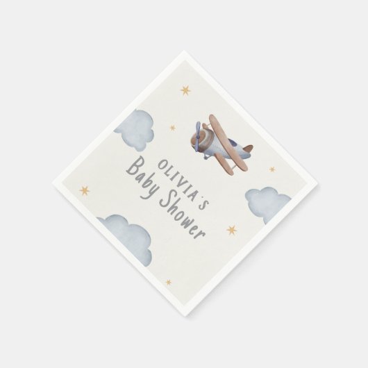 Graue und beige Wasserfarbendusche Serviette (Ecke)