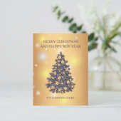 Graue und beige Weihnachtsbaume Feiertagspostkarte (Stehend Vorderseite)