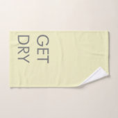 Graue und blassgelbe Botschaft Handtuch (Handtuch)