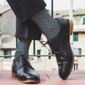 Graue und blaue Abstrakte Pflanze Muster Coole Nat Socken