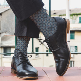 Graue und blaue Abstrakte Pflanze Muster Coole Nat Socken