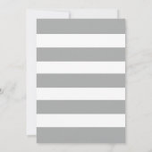 Graue und blaue Babydusche Einladung (Rückseite)