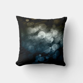 Graue und blaue Bokeh-Designed Pillow 1 Kissen