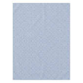 Graue und blaue durchbrochene Spitzenmuster vintag Tischdecke (Vorderseite)