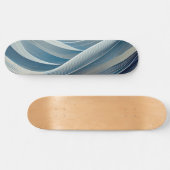 Graue und blaue Fließlinien Skateboard (Horizontal)