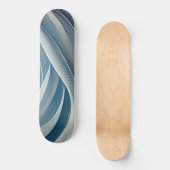 Graue und blaue Fließlinien Skateboard (Vorderseite)