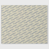 Graue und blaue Gratulationen entworfen Geschenkpapier (Flach)