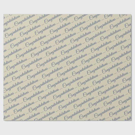 Graue und blaue Gratulationen entworfen Geschenkpapier (Flach)