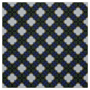 Graue und blaue Kacheln Stoff