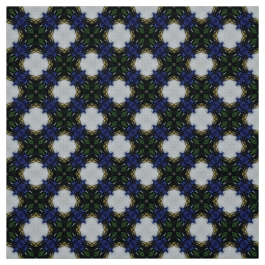 Graue und blaue Kacheln Stoff (Muster)