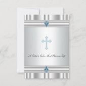 Graue und blaue Kreuzung Einladung (Vorderseite)