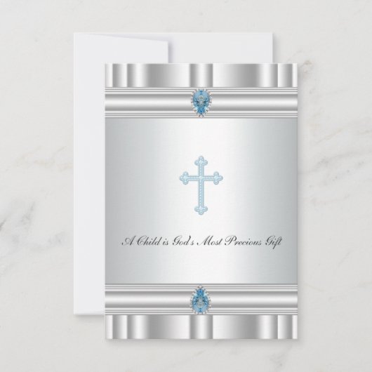 Graue und blaue Kreuzung Einladung (Vorderseite)