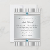 Graue und blaue Kreuzung Einladung (Rückseite)