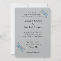 Graue und blaue Libellen