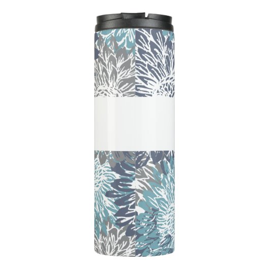 Graue und blaue Mamas Thermosbecher (Rückseite)