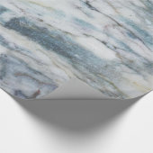 graue und blaue Marmortextur Geschenkpapier (Ecke)