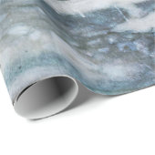 graue und blaue Marmortextur Geschenkpapier (Rolleneckpunkt)