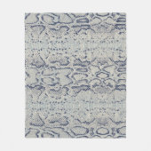 Graue und blaue Schlange Hautfarbe Fleecedecke (Vorderseite)
