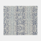 Graue und blaue Schlange Hautfarbe Fleecedecke (Vorderseite (Horizontal))