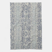 Graue und blaue Schlange Hautfarbe Geschirrtuch (Vertikal)