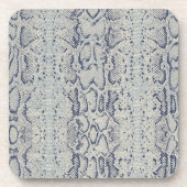 Graue und blaue Schlange Hautfarbe Getränkeuntersetzer (Vorderseite)