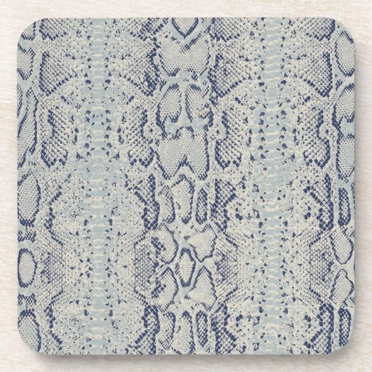 Graue und blaue Schlange Hautfarbe Getränkeuntersetzer (Vorderseite)