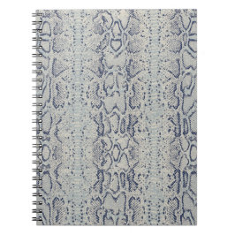 Graue und blaue Schlange Hautfarbe Notizblock