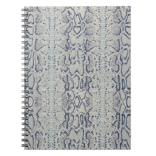 Graue und blaue Schlange Hautfarbe Notizblock (Vorderseite)