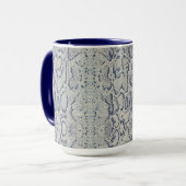Graue und blaue Schlange Hautfarbe Tasse (Vorderseite Links)