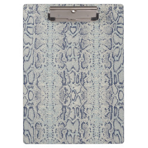 Graue und blaue Schlangenhaut-Tierprint Klemmbrett
