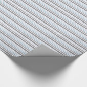 Graue und blaue Streifen Geschenkpapier (Ecke)