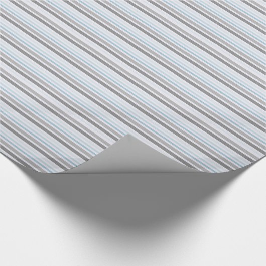 Graue und blaue Streifen Geschenkpapier (Ecke)