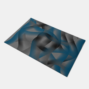 Graue und blaue Streifen, mit Gradiententeilen Fußmatte