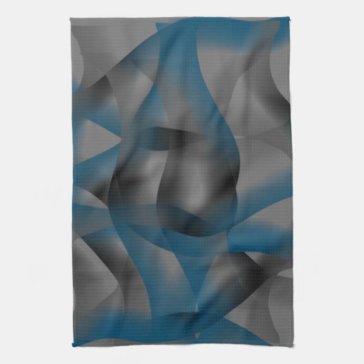 Graue und blaue Streifen, mit Gradiententeilen Geschirrtuch (Vertikal)