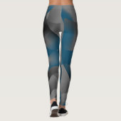 Graue und blaue Streifen, mit Gradiententeilen Leggings (Rückseite)
