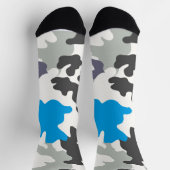 Graue und blaue Tarnmuster-Socken Socken (Oben)