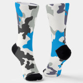Graue und blaue Tarnmuster-Socken Socken (Gewinkelt)