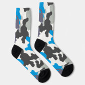 Graue und blaue Tarnmuster-Socken Socken (Rechts)