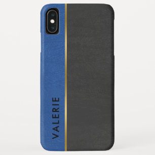 Graue und blaue Vintage Imitate Leder Case-Mate iPhone Hülle