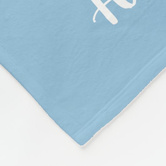 Graue und blaue Zickzack Babyname Mit Monogramm Fleecedecke (Ecke)
