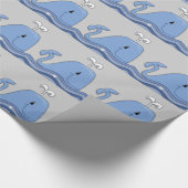 Graue und Blauwale Geschenkpapier (Ecke)
