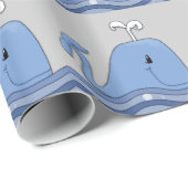 Graue und Blauwale Geschenkpapier (Rolleneckpunkt)