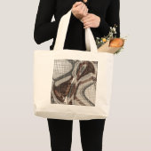 Graue und braune Abstrakte Kunst Jumbo Stoffbeutel (Vorderseite (Produkt))