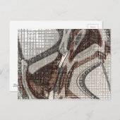 Graue und braune Abstrakte Kunst Postkarte (Vorne/Hinten)