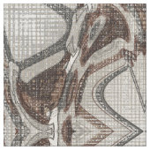 Graue und braune Abstrakte Kunst Stoff (Nahaufnahme)