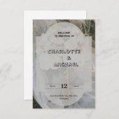 Graue und braune elegante Einladung zur Hochzeit (Vorne/Hinten)