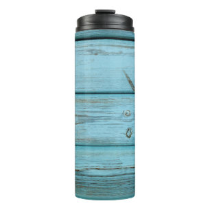 Graue und braune Holzplatte Thermosbecher